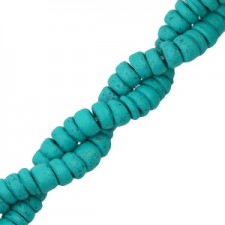Coconut beads disc 6mm Viridian green